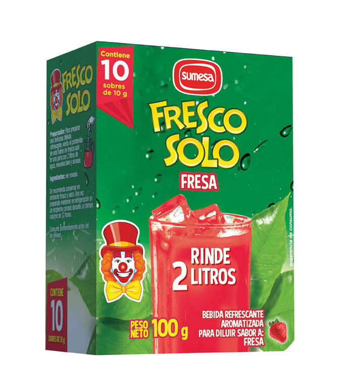 REFRESCO FRESA 10 paquete