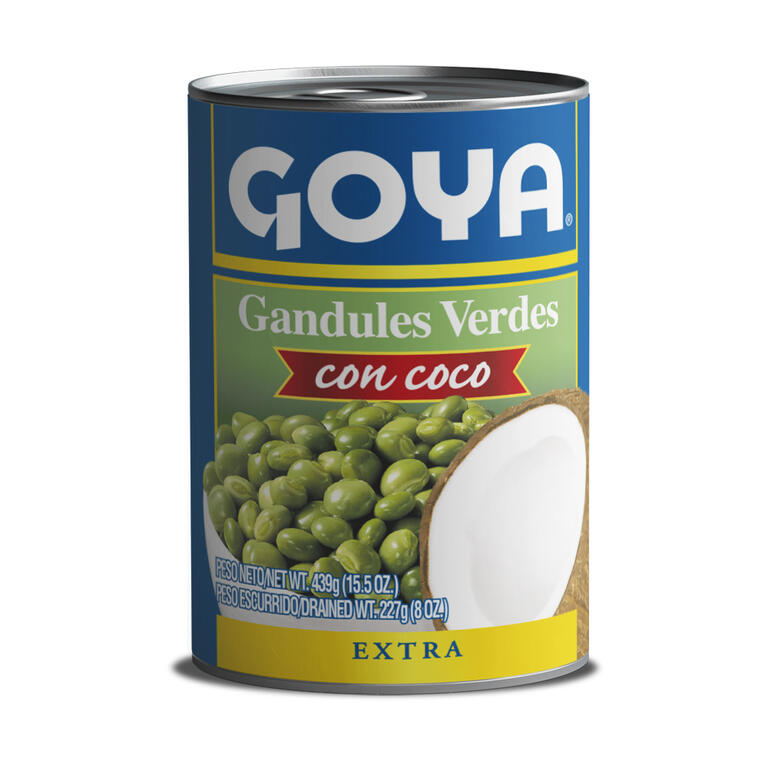 Gandules verdes con crema de coco