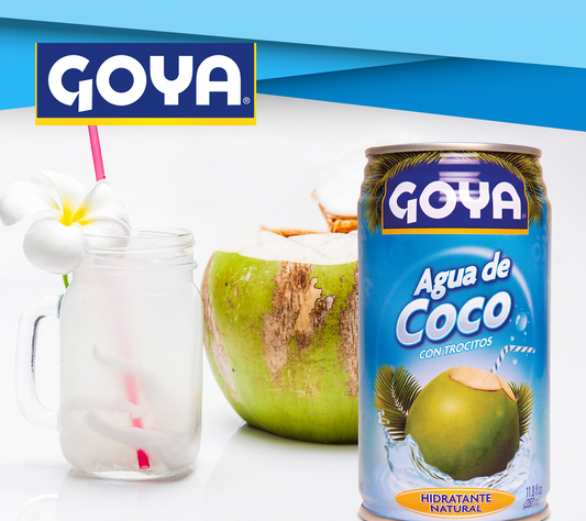 Agua de coco con trocitos
